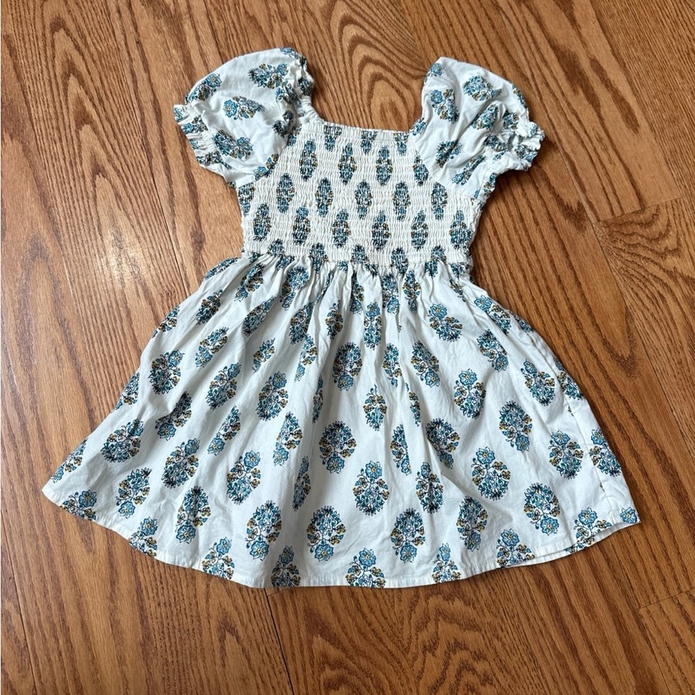 Crewcuts Smocked Block Print Dress Girls 3T